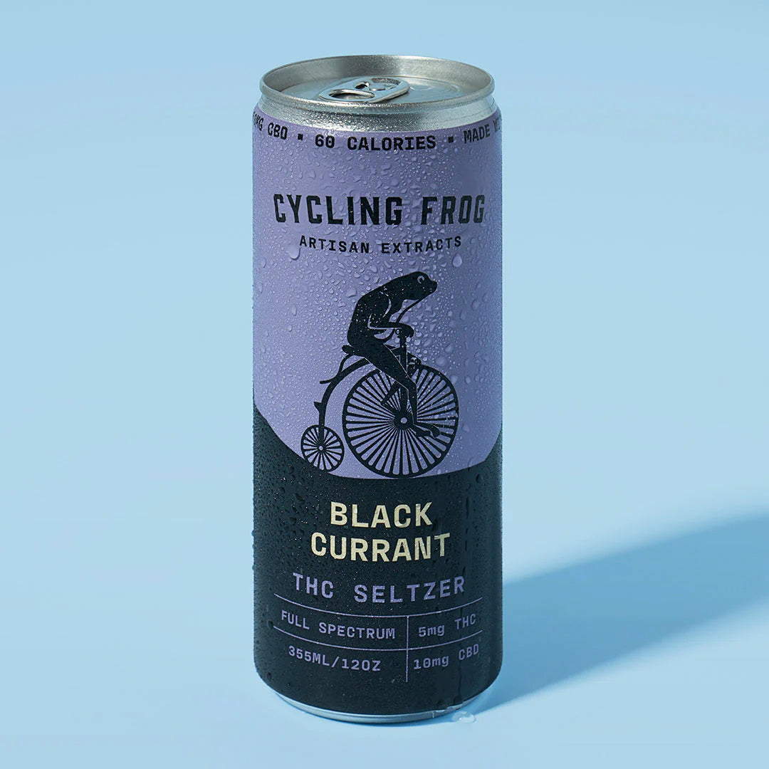 Cycling Frog Black Currant THC Seltzer, 6pk - 12 oz cans 5 mg D9 and 10 mg CBD per can