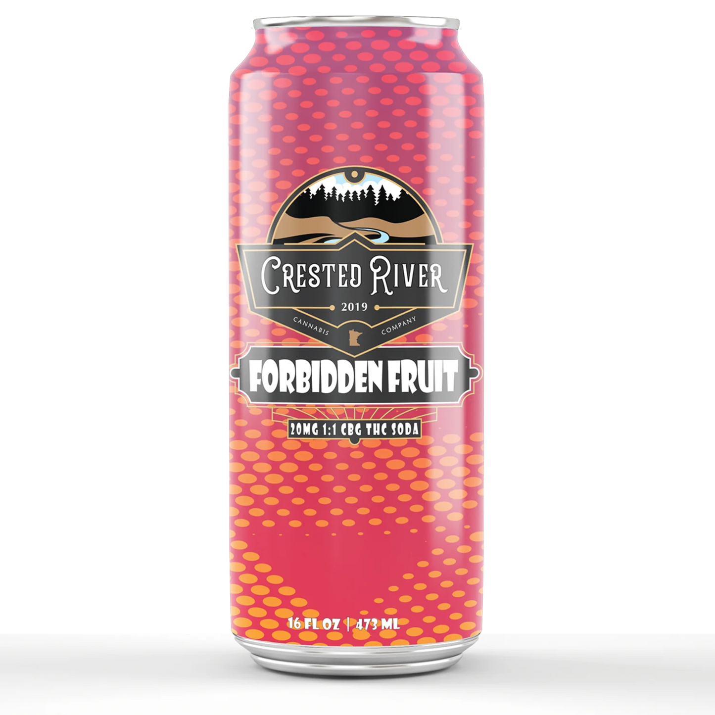 Crested River Homegrown Soda Forbidden Fruit 16 oz can 4 Pack Special 10 mg D9 & 10 mg CBD ( 4 servings per can)