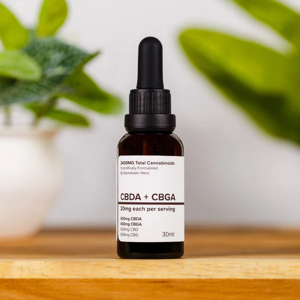 Hometown Hero CBDA + CBDG Tincture (Month's Supply) 20mg of CBDA, CBGA, CBDA, and CBG of each