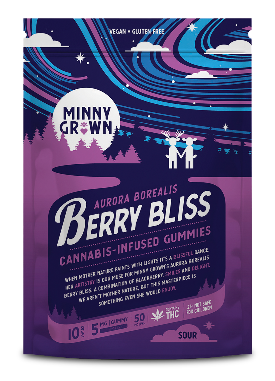 Minny Grown Berry Bliss THC Gummies 10 Piece